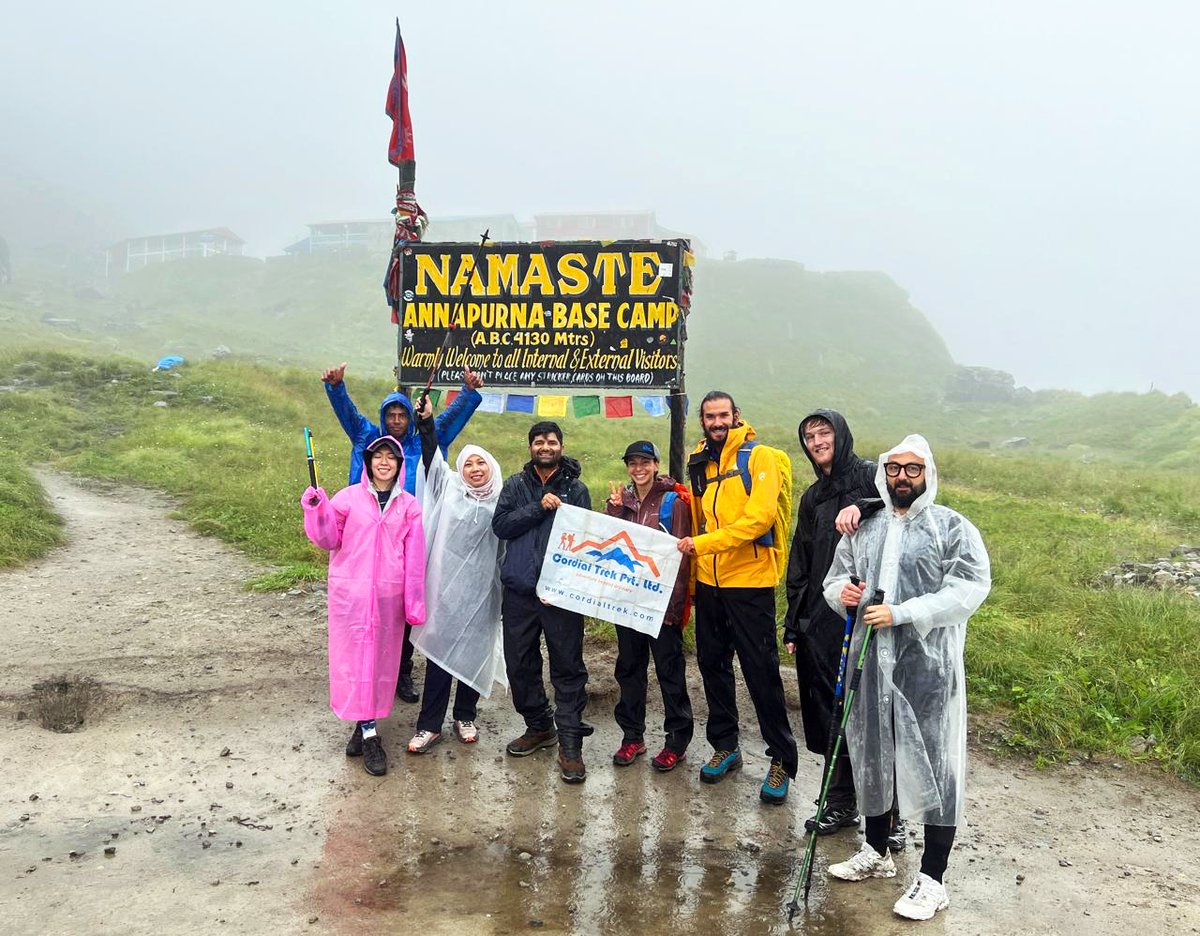 Namaste and Warm Greetings from Annapurna Base Camp, Nepal. 🙏

This evening team @CordialTrek reports on duty from the ever dreamy ABC - 4130 m. Congratulations are in order. 👏👏

#Trek | #Travel | #Tour | #TheHimalayas | #Fun | #Adventure | #ABC | #Nepal