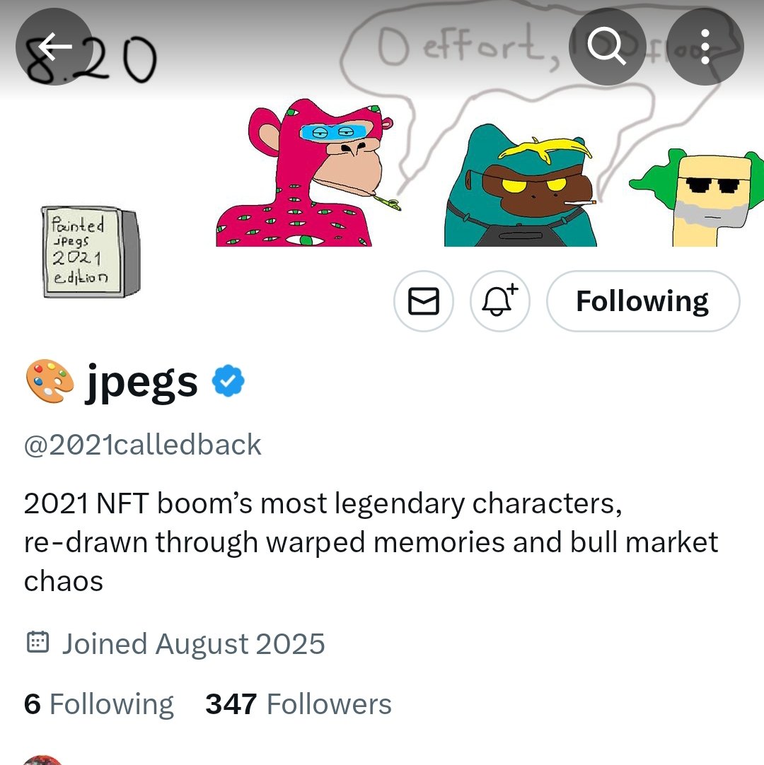 FREE MINT Early Alpha on <a href="/ethereum/">Ethereum</a>

Project: <a href="/2021calledback/">🎨 jpegs</a>
Price: Free 
Supply: 5000

Arts are looking good always DYOR

Like, Rt this tweet to get WL