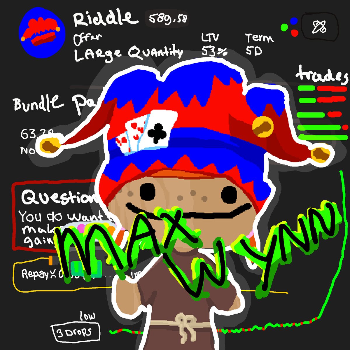 Only Heavy bags go for a MAX WYNN this cycle. 

&gt; ARE YOU PAYING ATTENTION? 

#Riddlers mane Fuzzy hats on floor 🫵👀✨