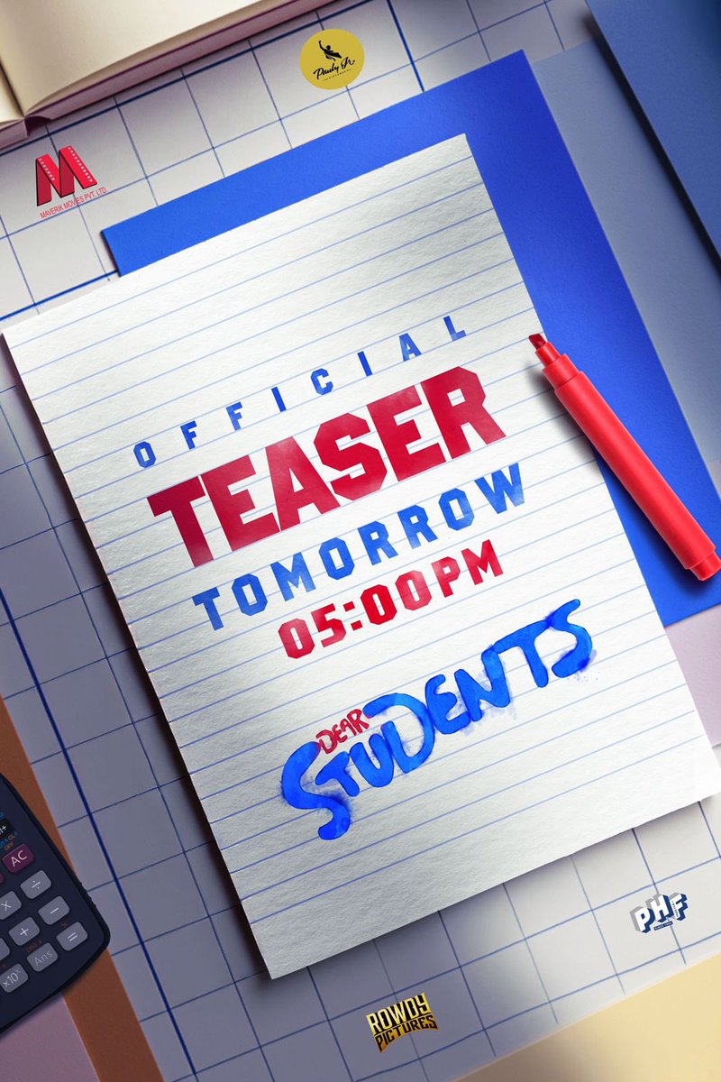 sridevi sreedhar (@sridevisreedhar) on Twitter photo The wait is almost over. Get ready for the official teaser of #DearStudents, launching tomorrow at 5 PM.
Starring #Nayanthara & <a href="/NivinOfficial/">Nivin Pauly</a>.
A film by George Philip Roy & Sandeep Kumar.
#NivinPauly #DearStudentsMovie #DearStudentsTeaser The wait is almost over. Get ready for the official teaser of #DearStudents, launching tomorrow at 5 PM.
Starring #Nayanthara & <a href="/NivinOfficial/">Nivin Pauly</a>.
A film by George Philip Roy & Sandeep Kumar.
#NivinPauly #DearStudentsMovie #DearStudentsTeaser