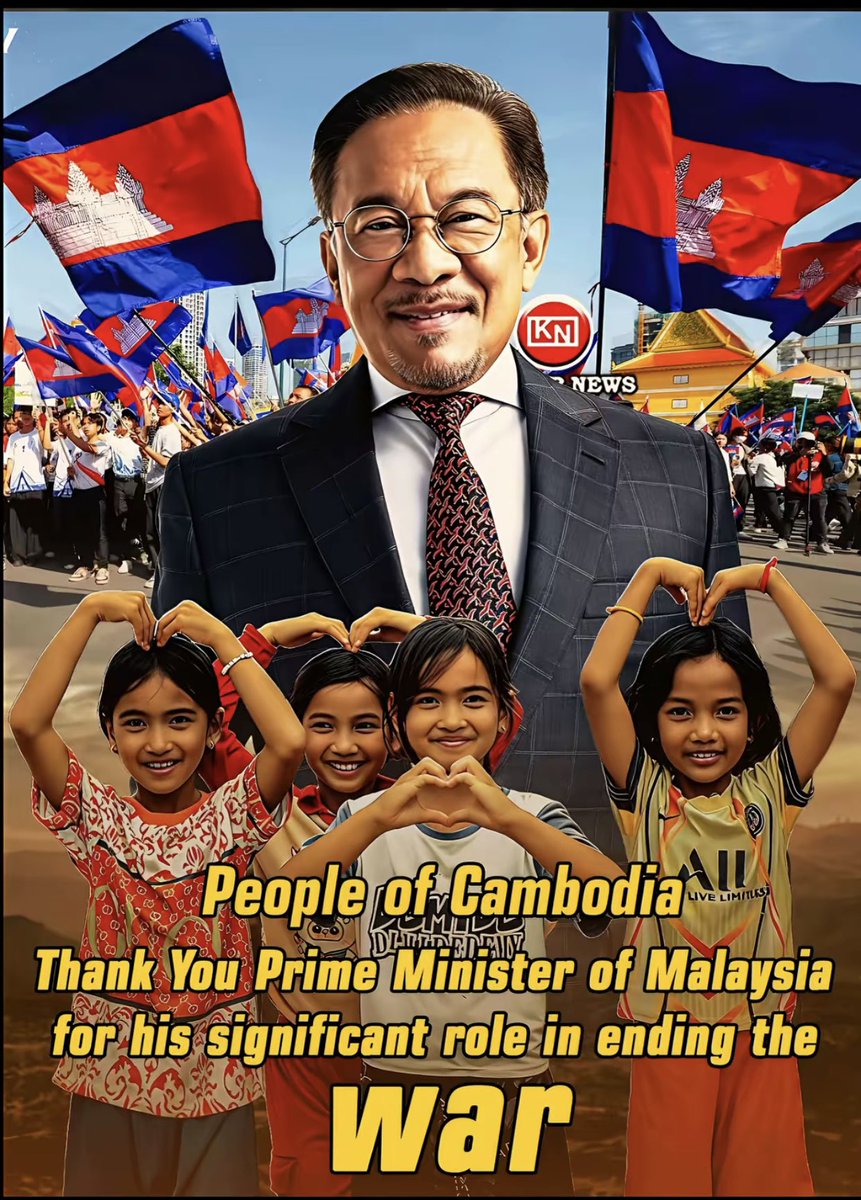 visallang's tweet photo. @anwaribrahim People of Cambodia Thank You Prime Minister of Malaysia for his significant role in ending the war.

#Cambodia #Malaysia #Peace #Friendship #Unity #Diplomacy #EndTheWar #Gratitude #StrongerTogether #PeaceThroughUnity https://t.co/TWmJZmf3bb