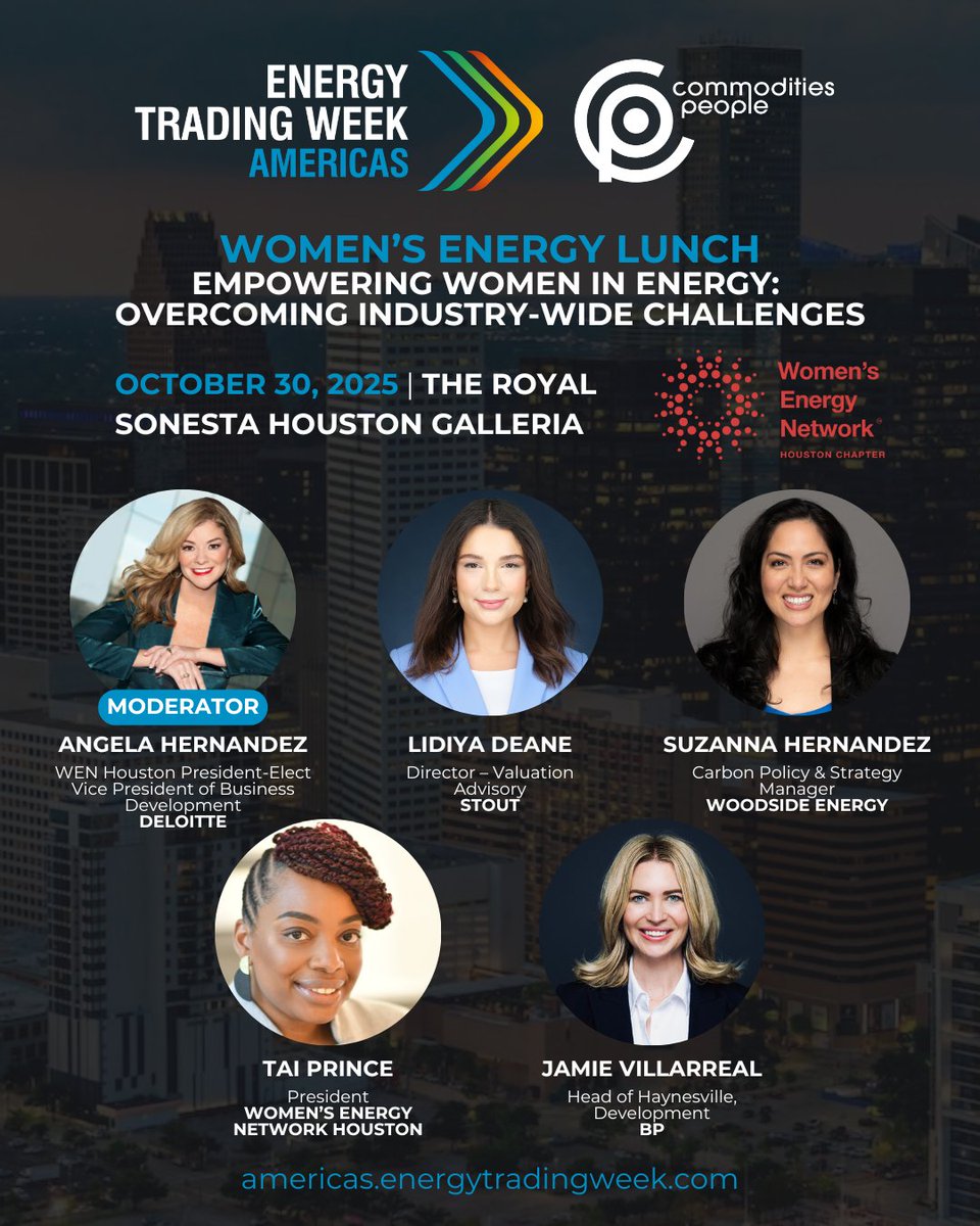 🚀 Powerhouse women are driving change in energy!

Join the Women’s Energy Lunch at #ETWA on Oct 30 🇺🇸 open to all.

💡 Empowering Women in Energy: Overcoming Challenges

👉 lnkd.in/eBDJCB_a

#WomenInEnergy #DiversityInEnergy