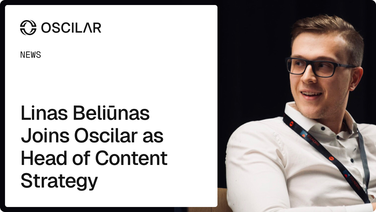 Oscilar (@oscilarinc) on Twitter photo We're thrilled to welcome <a href="/linasbeliunas/">Linas Beliūnas</a> to Team Oscilar. 🚀
"I've spent my career building better financial infrastructure. The next challenge is creating systems that think and adapt as quickly as the threats they face."
Learn more: bit.ly/3UOqNRX We're thrilled to welcome <a href="/linasbeliunas/">Linas Beliūnas</a> to Team Oscilar. 🚀
"I've spent my career building better financial infrastructure. The next challenge is creating systems that think and adapt as quickly as the threats they face."
Learn more: bit.ly/3UOqNRX