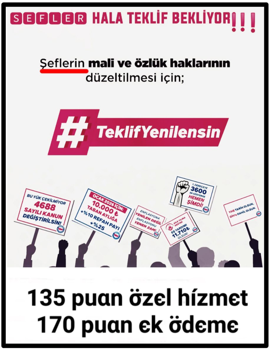 DuranYilmaz70's tweet photo. Şeflerin mali ve özlük haklarının düzeltilmesi için; #TeklifYenilensin https://t.co/qx6Gxaj7YG