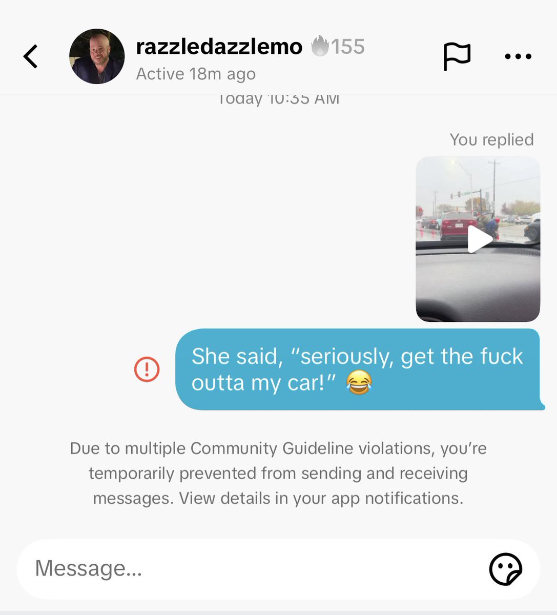 PamelaLambert's tweet photo. After I expressed interest in a puppy, a breeder reached out to ask, “male or female?” I responded, “a little boy,” and got a violation. I then dm’d my bff (155 day streak) and got an account restriction. Hey @tiktok_us, @TikTokSupport - overzealous much? https://t.co/NaEbDuZJM9