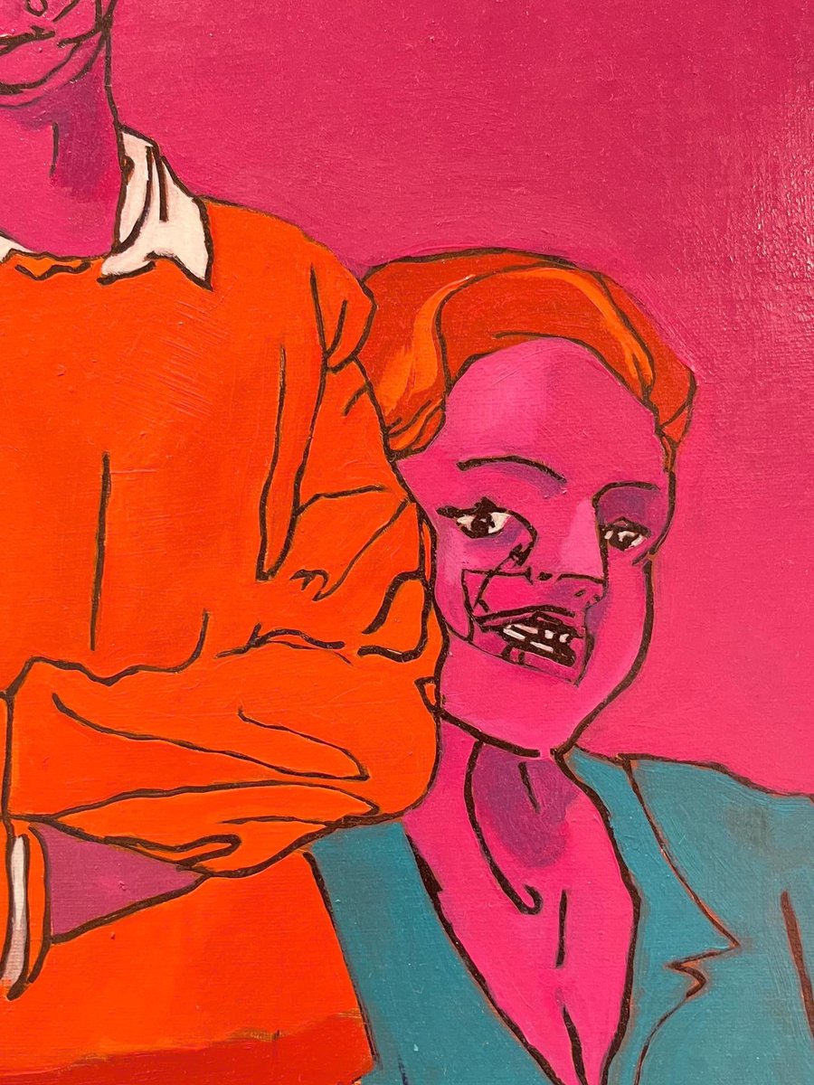 andysalazar's tweet photo. ODD MATCH 20x16 in oil on canvas. This vibrant painting was used as a promotional image for my solo show last year. #figurativeabstract #figurativedrawing #modernart #oilpainting #narrativeart #paintingforsale https://t.co/nKkgP0oQsr