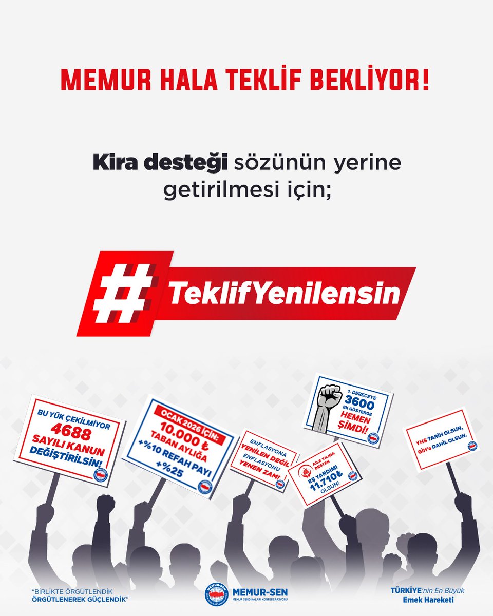 #TeklifYenilensin
Kira desteği sözünün yerine getirilmesi için;