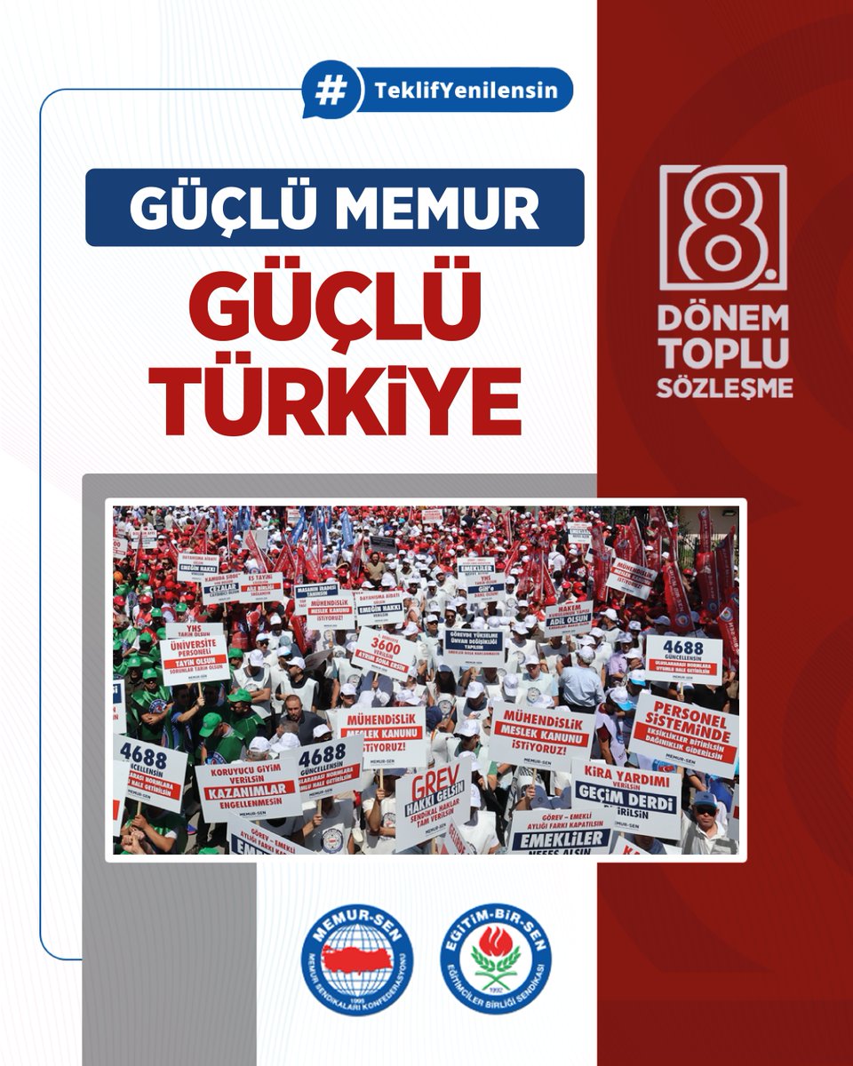 Eğitim ve bilim hizmet kolu çalışanlarının sesi duyulsun #TeklifYenilensin