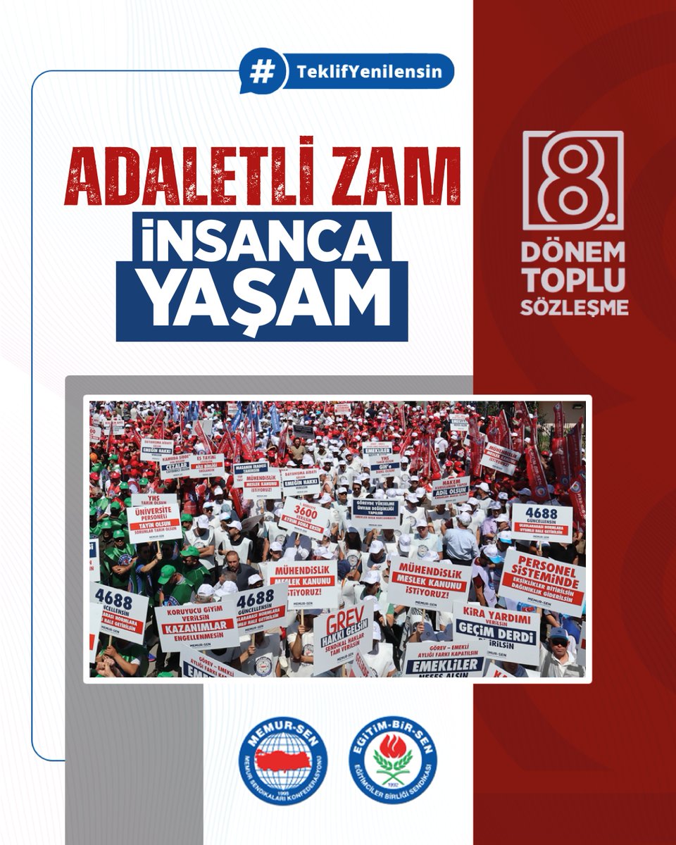 EgitimBirSen's tweet photo. Eğitim ve bilim hizmet kolu çalışanlarının sesi duyulsun #TeklifYenilensin https://t.co/os4NXzGTm7