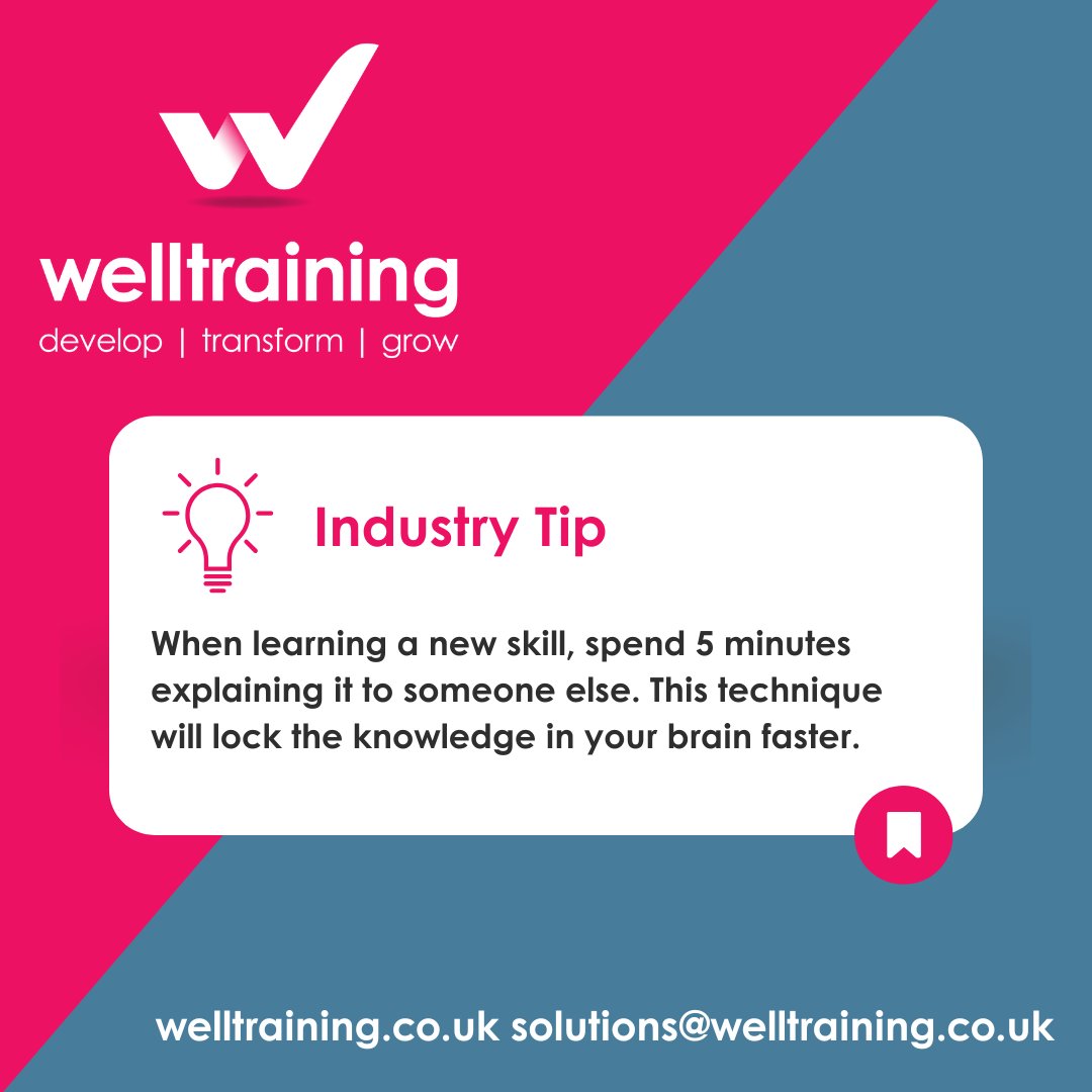 Here's a quick Friday hack for you, an industry tip of the day if you like...how to remember that shiny new skill (&amp; yes… your cat totally counts). #FridayTip #AlwaysLearning #training #success #FridayFeeling #hack #backedbyscience #industrytip #neverstoplearning