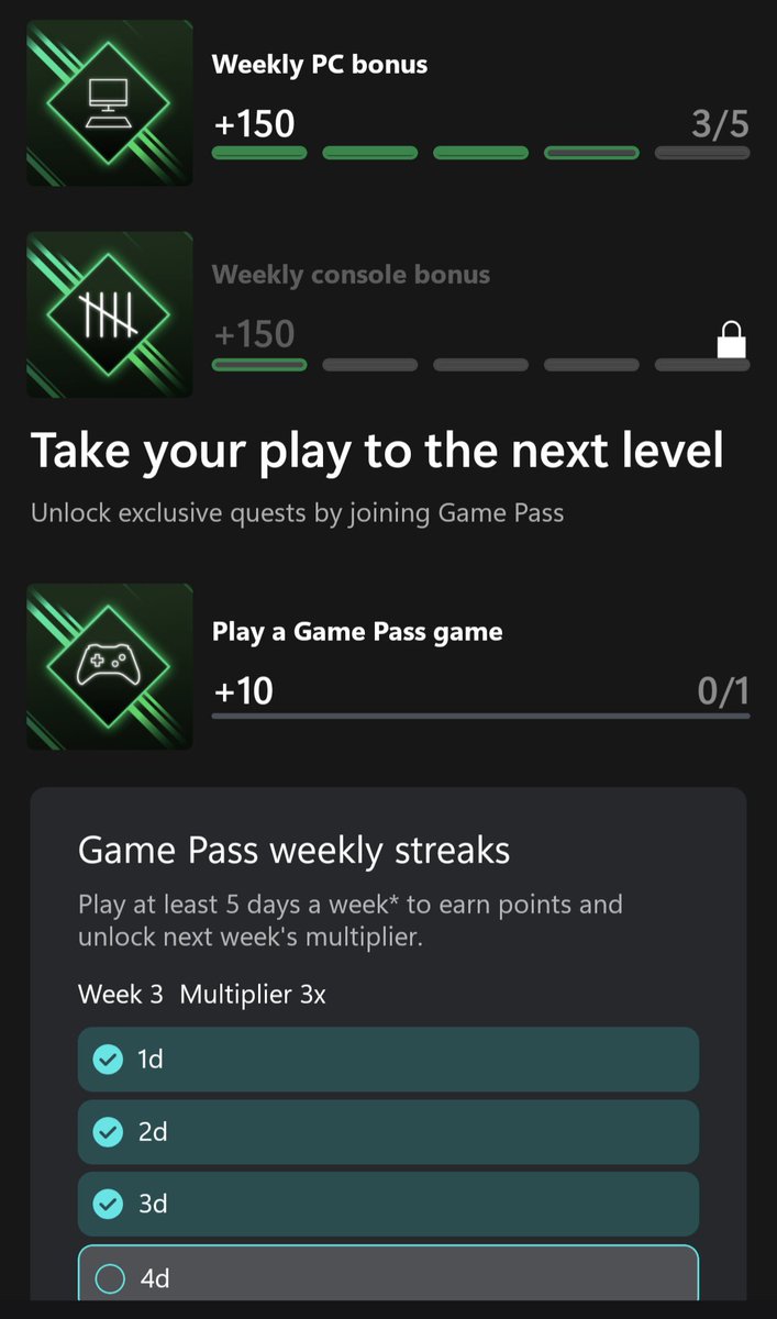 AlucardMaverick's tweet photo. Hey @RewardsSupport my console rewards haven't been tracking since Monday, and now theres a locked symbol next to it. What's going on? https://t.co/jGz6hluhPB