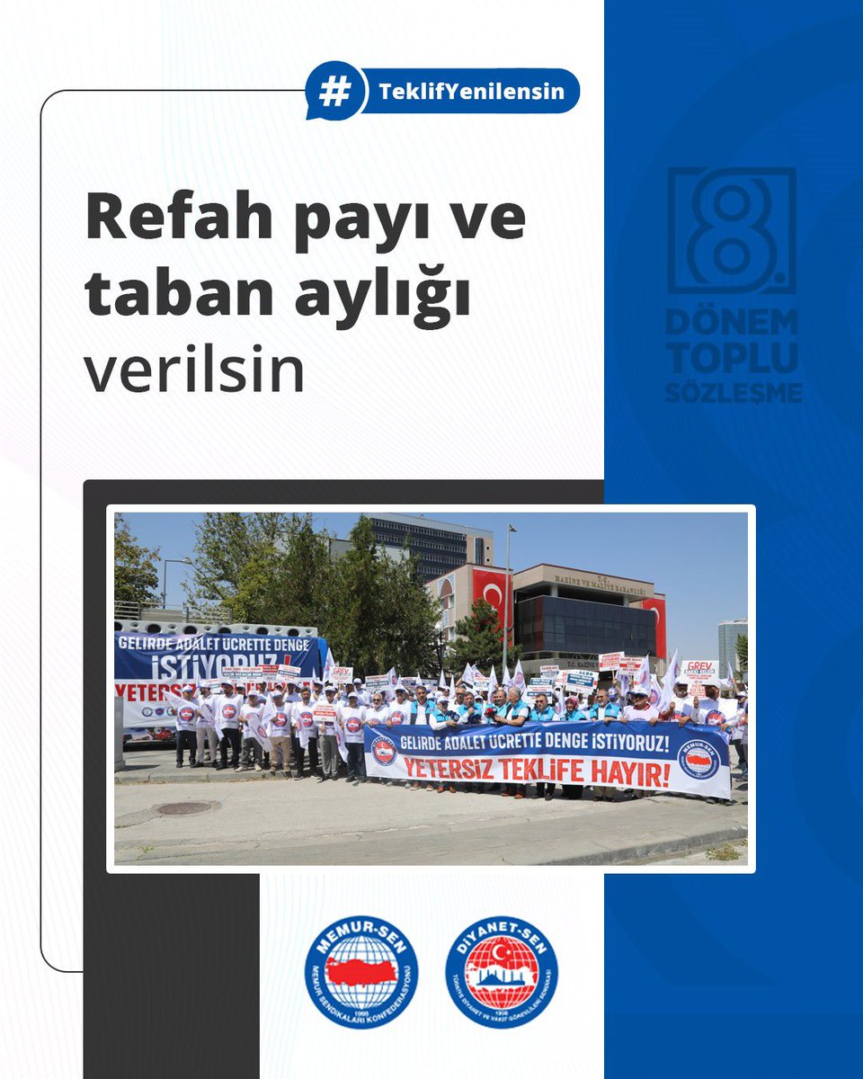 Maaşta adaletsiz teklifi kabul etmiyoruz. 
#TeklifYenilensin