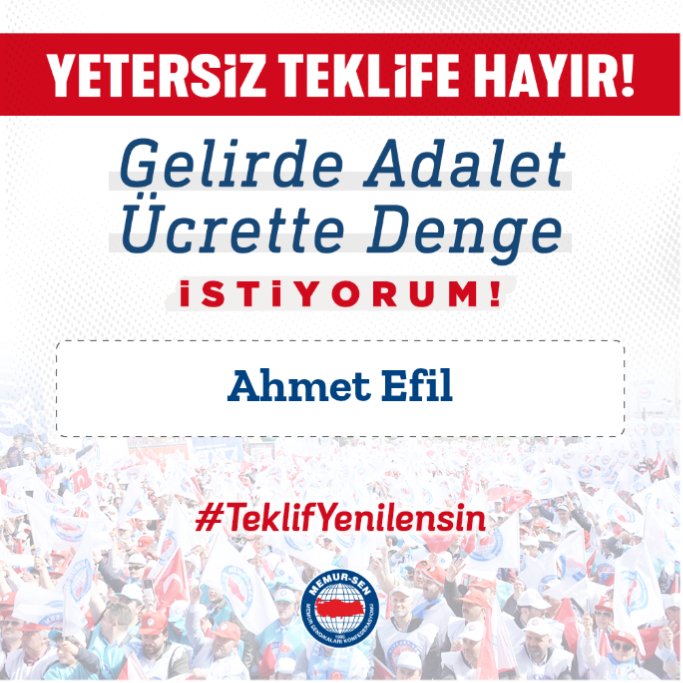 ahmet_efil's tweet photo. Kamu İşveren Heyetinin 8. Dönem Toplu Sözleşme Teklifi memurun beklentilerini karşılamamaktadır..  #TeklifYenilensin https://t.co/mh60kft48C