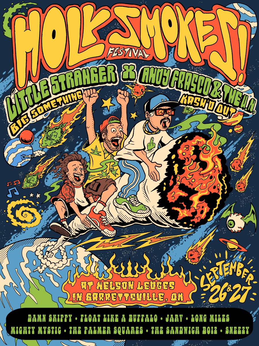 andyfrasco (@andyfrasco) on Twitter photo Little Stranger ๐ค AFUN ๐ Preparing for takeoff with our bros and many more this September at the beautiful Nelson Ledges Quarry Park for the first ever Holy Smokes! Festival. Tickets on sale now..
๐
 September 26-27, 2025
๐ Garrettsville, Ohio
๐ theticketing.co/e/holy-smokes Little Stranger ๐ค AFUN ๐ Preparing for takeoff with our bros and many more this September at the beautiful Nelson Ledges Quarry Park for the first ever Holy Smokes! Festival. Tickets on sale now..
๐
 September 26-27, 2025
๐ Garrettsville, Ohio
๐ theticketing.co/e/holy-smokes
