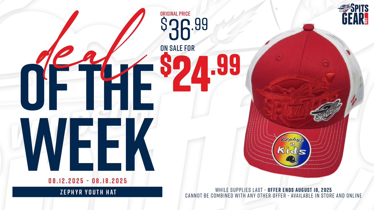 Hey Spits Fans! Grab this weeks deal of the week! Only on spitsgear.com!

#WindsorSpitfires