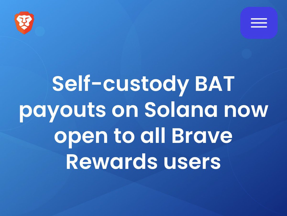 SolanaFloor's tweet image. 🚨NEW: @Brave browser reports that users can now receive $BAT Rewards directly to their self-custody @Solana wallets on desktop and Android.