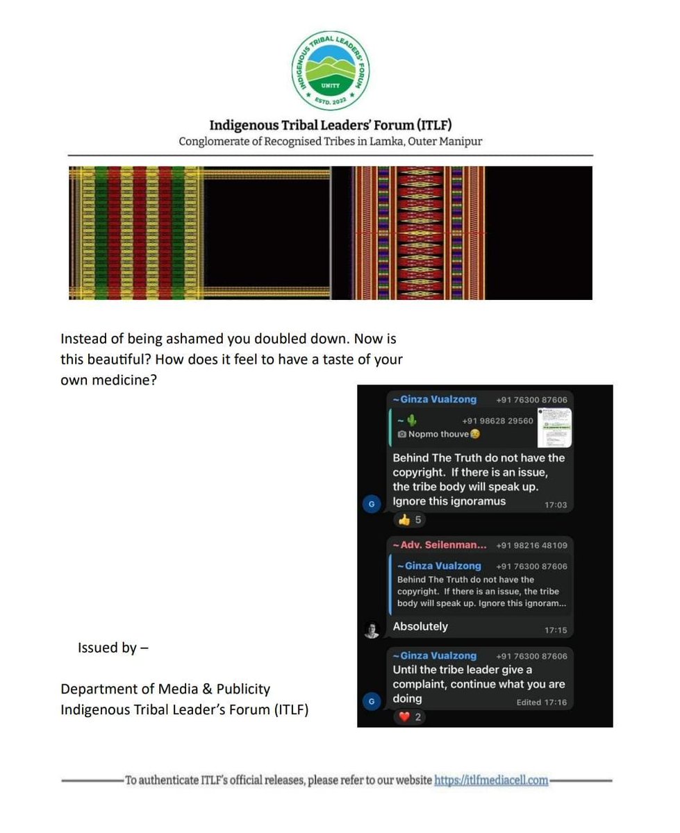 So according to your logic <a href="/vualzong/">Ginza Vualzong</a> i can continue doing what i want until the tribe leader give a complaint!
Kukis stole Anal Traditional Dress in 2020 and now...
Read the story here :  ukhrultimes.com/anal-apex-body…