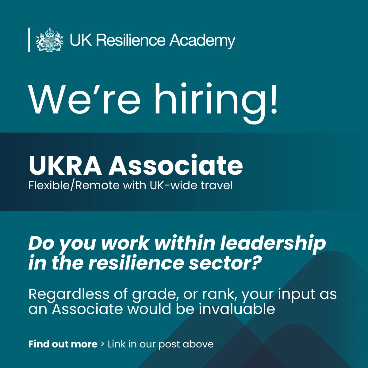 Do you work within leadership in the resilience sector?
Regardless of grade, or rank, we’re looking for you. Your input as an Associate would be invaluable.

Find out about how to apply today 👉 mywork.serco.com/vacancies?vaca…

#Resilience
