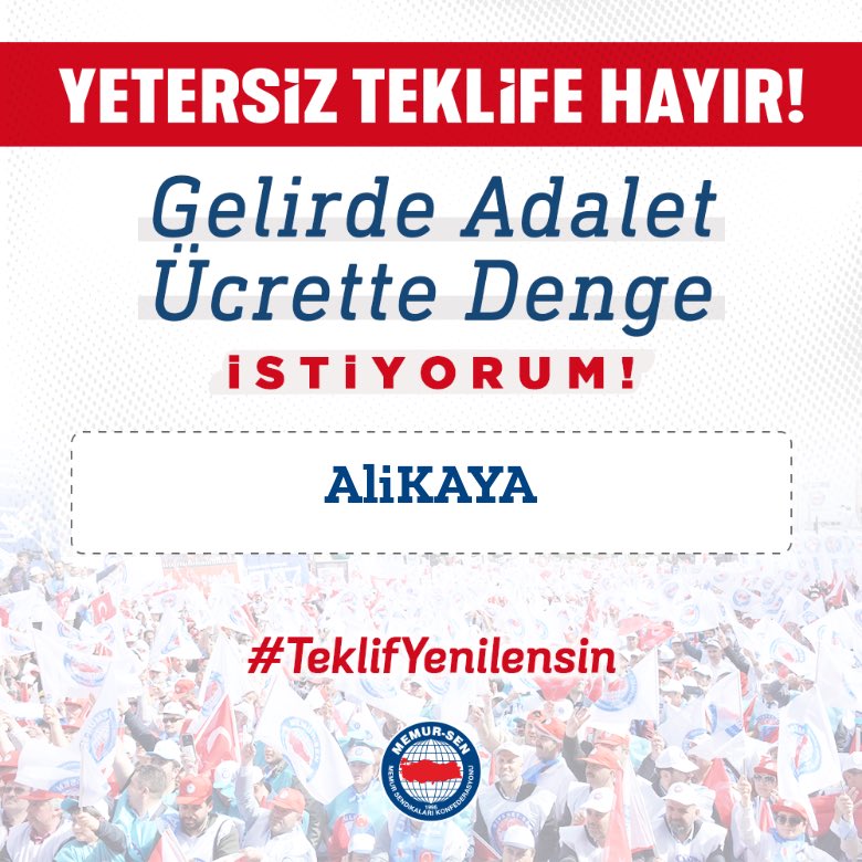 Kamu İşveren Heyetinin 8. Dönem Toplu Sözleşme Teklifi memurun beklentilerini karşılamamaktadır..  #TeklifYenilensin