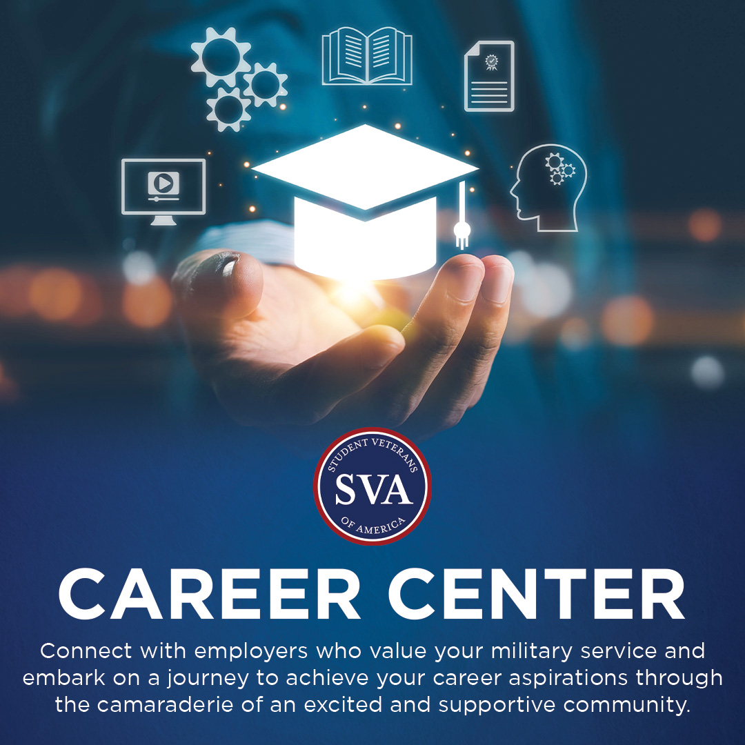 The SVA Career Center is designed exclusively for student veterans, service members, and military-connected students, giving you access to opportunities that recognize the leadership, discipline, and problem-solving skills you’ve honed in uniform. 

studentveterans.org/success-hub/ca…