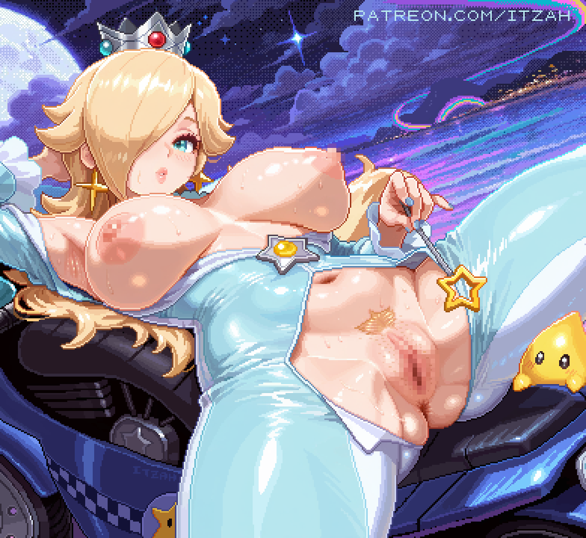 Biker Rosalina #pixelart animated wallpaper. #MarioKartWorld