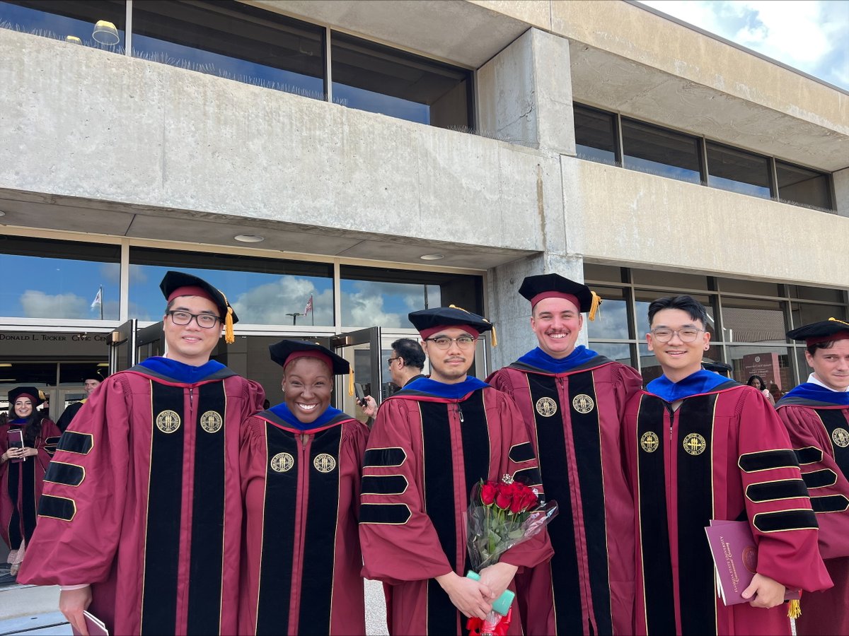 🎓 Congrats to our newest PhDs!
Dr. Jiaying Wang, Dr. Thomas Raffin, Dr. Monyae Williamson-Gourley, Dr. Yiming Chen &amp; Dr. Hyosoon Yim 
Your hard work, dedication, and brilliance inspire us all! 👏✨

 #FSUSPM #nolesknowsports