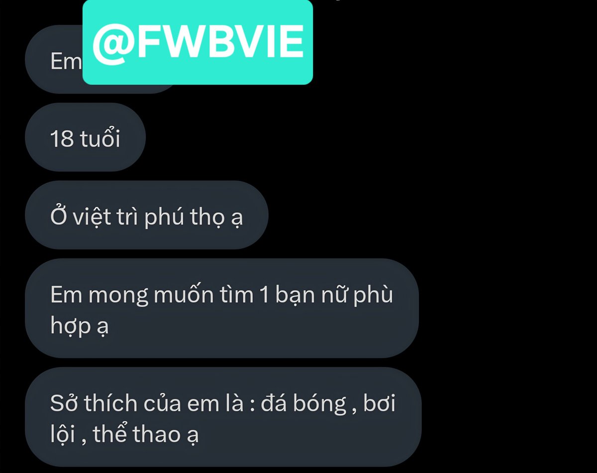 #PHT010 #FWBVIE_No19_010
Bạn nam tìm  #Fwb là nữ khu vực #PhúThọ nè.         
👉 Inbox <a href="/FWBVIE/">Cộng Đồng FWB Việt Nam( trang chính thức)</a> để biết thêm info nha.        
📷Nâng lên FWBVIE's Member để nhiều ưu tiên nhé.  

×××××××××××××××××××××××××××
IG: instagram.com/fwbvie/profile…
Threat: threads.com/@fwbvie