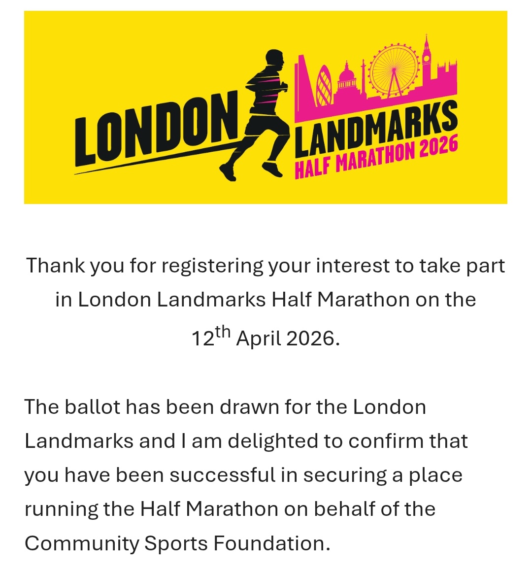 NicolNicholls's tweet photo. Do you ever have a crazy idea but think the chances of it happening are slim? I DO !
.
Guess I'm training for a half marathon now 😬
.
Let's Go Team CSF! 
.
@WeAreTeamCSF @NorwichCityCSF @LLHalf #teamcsf #halfmarathon #llhm26 https://t.co/BujZPgcrK8