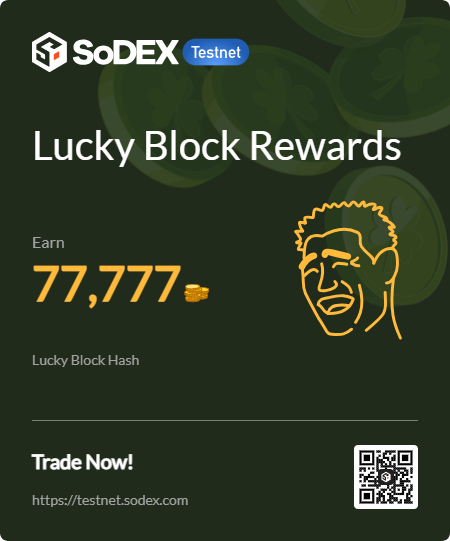 TrieuKhem's tweet photo. I’ve won the Lucky Block! Come and get yours!

Trade and earn on SoDEX Now:
https://t.co/1vz9gkbAtI https://t.co/VeQ2xKNe6m