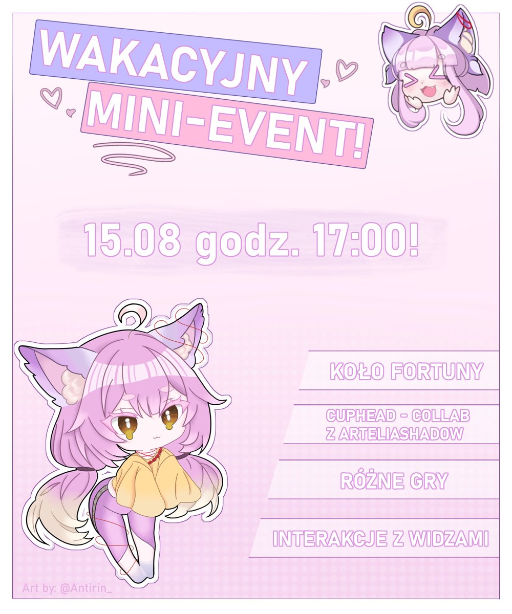 fubeery's tweet image. Jutro mini-event! 6H stream! 

Koło fortuny, rozdawanie kart, pogaduchy, możliwy collab!!

Mam problemy z internetem, więc najwyżej odbędzie się on w niedzielę (17.08), będę informować na bieżąco!!

#vtuberpl