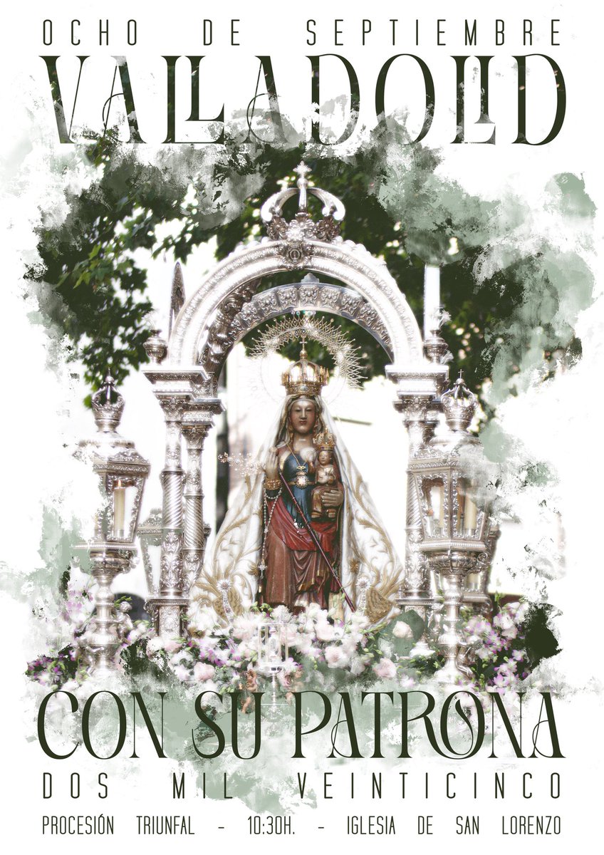 #VirgenDeSanLorenzo25 | Solemnes Cultos en honor de Nuestra Señora de San Lorenzo Coronada, Patrona Principal y Alcaldesa Perpetua Honoraria de la Ciudad de Valladolid.

🗓 Del 30 de agosto al 8 de septiembre de 2025

¡Viva la Virgen de San Lorenzo!
#ValladolidConSuPatrona