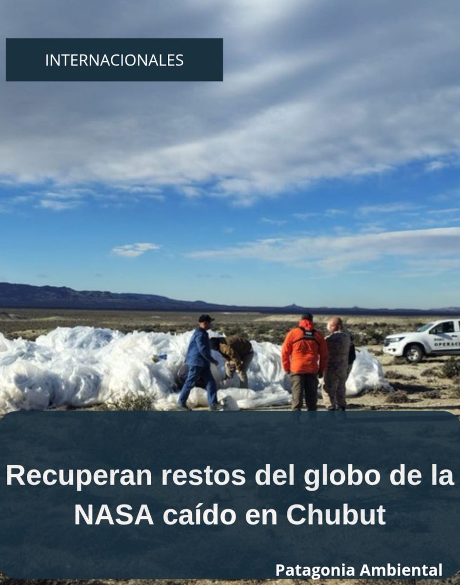 PatAmb's tweet image. 🚨🌐 ¡IMPACTANTE EN CHUBUT!
La NASA recupera cápsulas con datos únicos de un globo astronómico caído en la meseta 🌠🛰️
Patagonia, laboratorio del futuro para estudiar clima y atmósfera.
🔗 patagoniambiental.com.ar/info/impactant…
#NASAenChubut #CienciaPatagónica #SuperBIT