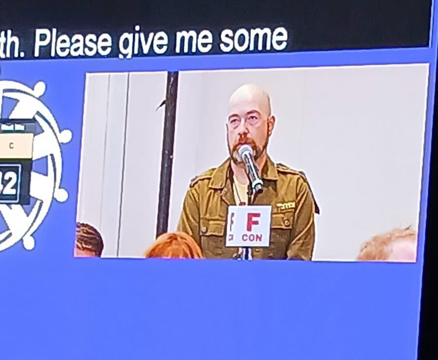 SMohyeddin's tweet image. 📍NEW: A @YRDSB elementary school teacher is wearing his Israeli army uniform to the @ETFOeducators annual meeting — Golani Brigade patch is on it. His name is Ellie Morin. This is outrageous. How can Palestinian families feel safe sending their kids to his classroom? #ONpoli