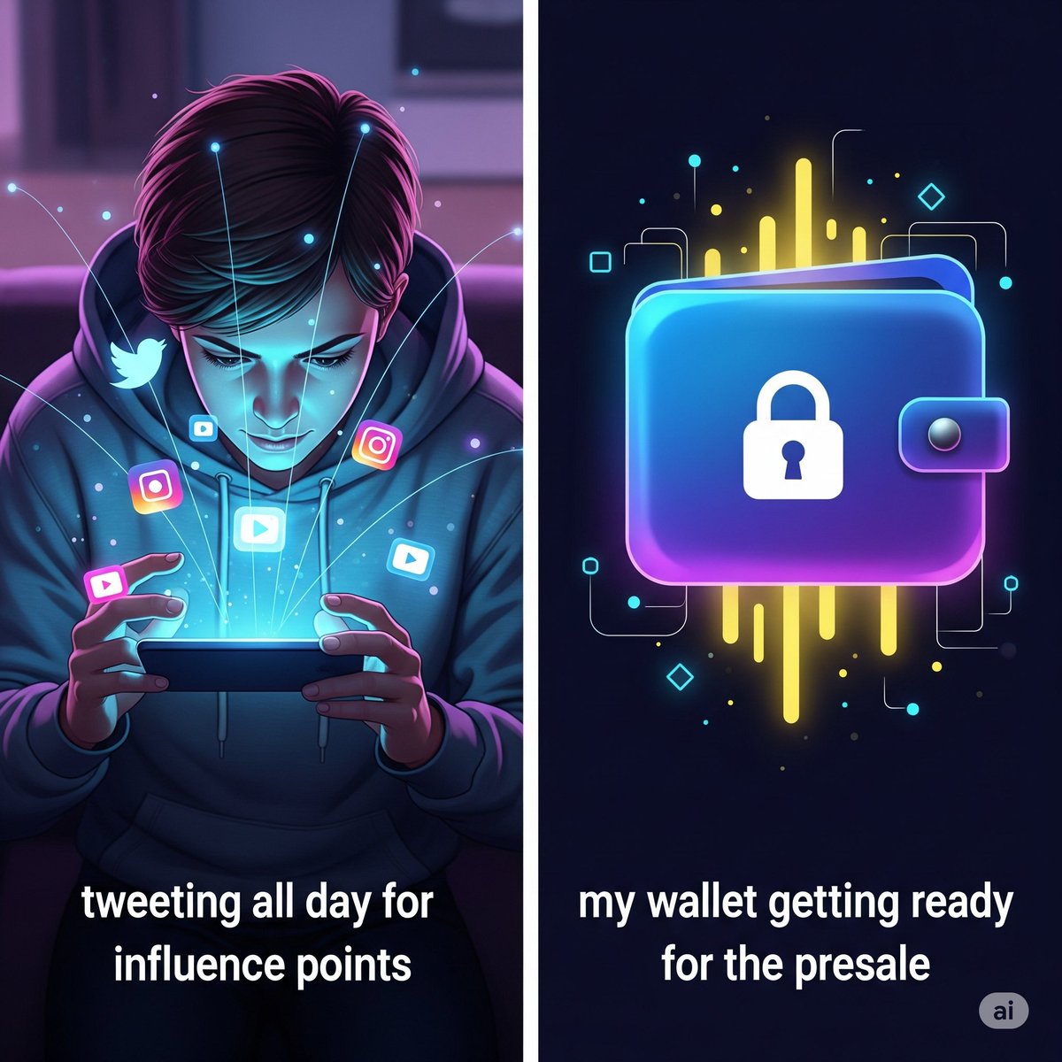 makanjuolamakaa's tweet image. Me tweeting all day for influence points vs. My wallet getting ready for the presale.
#Shoutdotfun $SHOUT $SOL $ENERGY