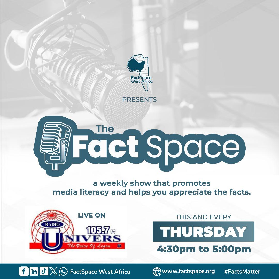 Our weekly radio show 'The Fact Space' will be live at 4:30 PM on Radio Univers 105.7 FM.

Join us as we review this week's reports and dissect topics around disinformation and how to combat it.