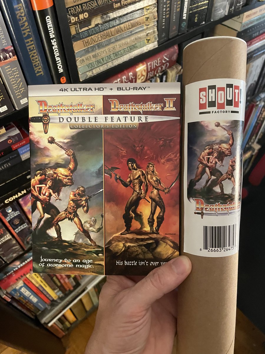 Fresh addition to my physical media library, 'Deathstalker I &amp; II'. This is one fantasy franchise that never forgets the most important ingredient.