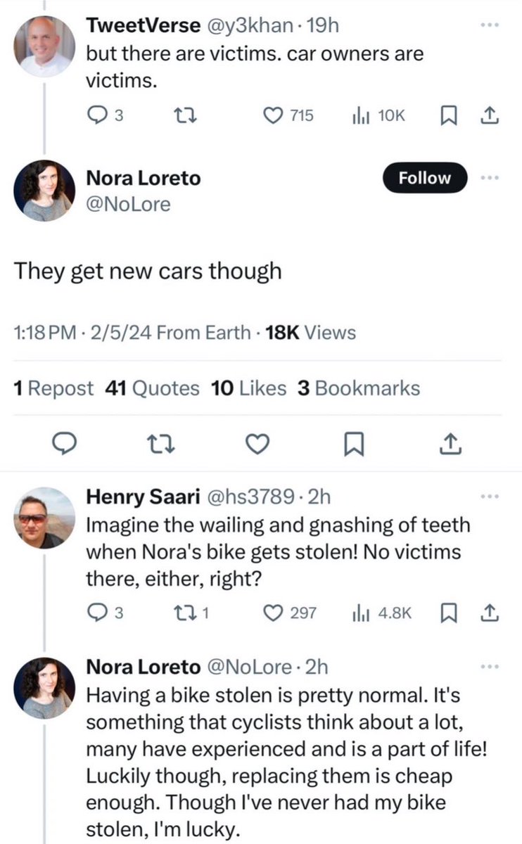 its weird that, despite usual utopian visions for the future, these people cant fathom a better world when it comes to crime. “welp that’s just living in a city!” “deal with it!” no, cuck. it does not have to be this way. we don’t have to live like this actually!