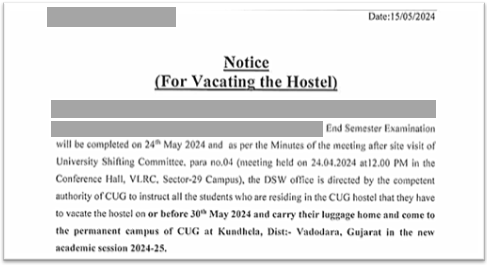 Save_CUGScience's tweet photo. Despite repeated appeals CUG ignores ground realities &amp; breaks promises made to students. Sending shifting notices with no blueprint shared till date. Forced relocation is disrupting research, causing stress &amp; hardship for PhD scholars. 
#CUG #StudentRights #IndependenceDay2025 https://t.co/alADJHsCoY