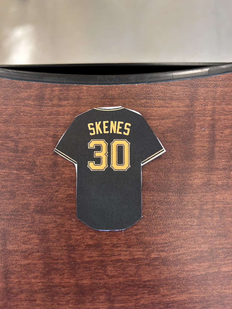 Desk numbers are out 🚮 

Jersey numbers are in ✅ 

The sports-themed room is looking good so far! <a href="/penguins/">Pittsburgh Penguins</a> <a href="/steelers/">Pittsburgh Steelers</a> <a href="/Pirates/">Pittsburgh Pirates</a>