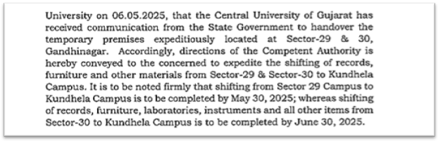 Save_CUGScience's tweet photo. Despite repeated appeals CUG ignores ground realities &amp; breaks promises made to students. Sending shifting notices with no blueprint shared till date. Forced relocation is disrupting research, causing stress &amp; hardship for PhD scholars. 
#CUG #StudentRights #IndependenceDay2025 https://t.co/alADJHsCoY