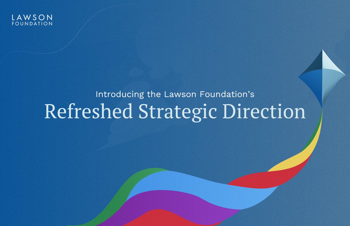 Lawson_Fdn's tweet photo. 🪁Grounded in reflection &amp; shaped by collaboration, the Lawson Foundation’s refreshed strategic direction renews our commitment to strengthening the systems that support the wellbeing of children &amp; youth across Canada—today &amp; into the future.

Learn more: https://t.co/dfwWlbVQj6 https://t.co/P5Yfnqrw4D