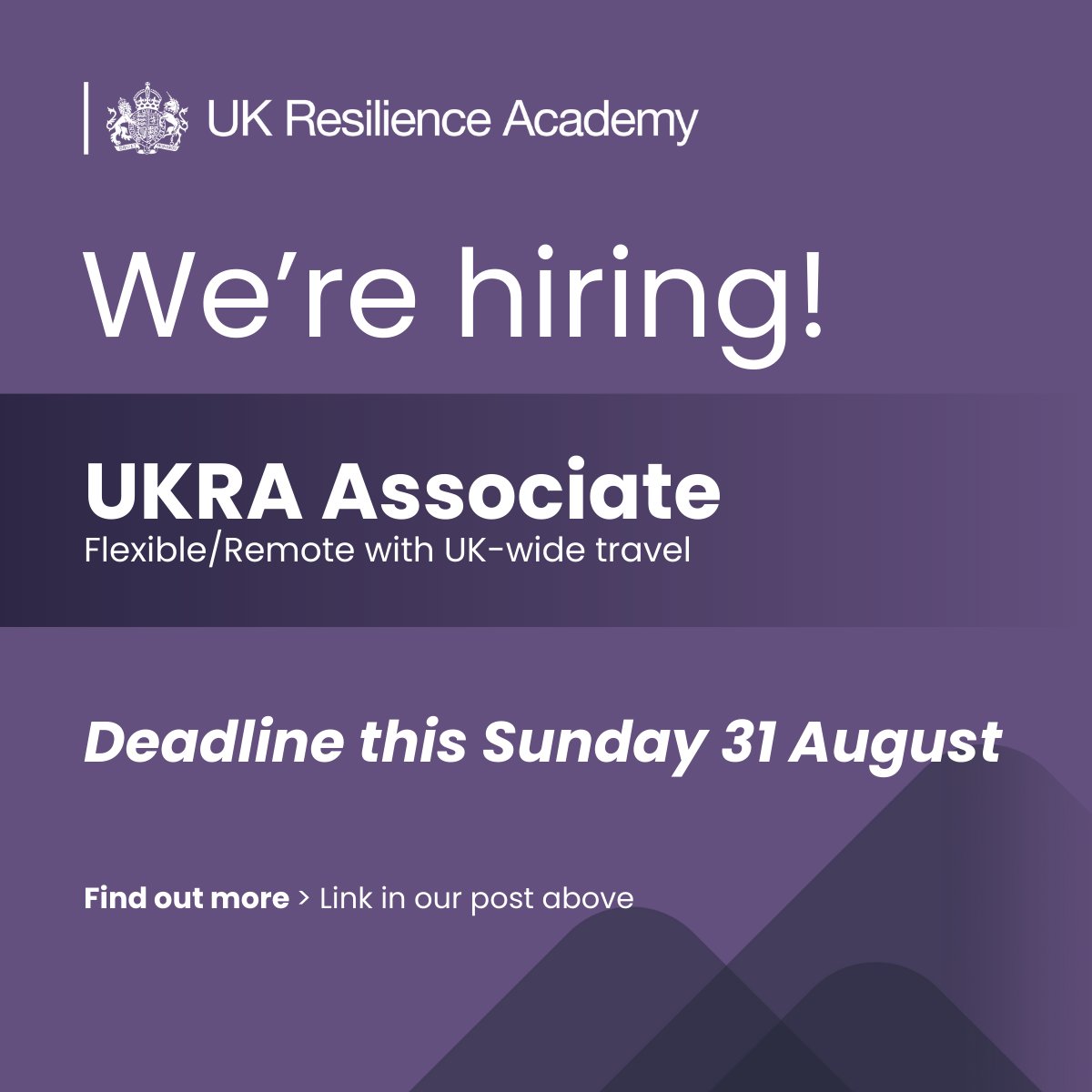 📅Associate Recruitment - Deadline this Sunday - 31 August ⌚

Through July and August we have been promoting our Associate role and the deadline is coming!

Interested? Don't miss out, apply today 👉mywork.serco.com/vacancies?vaca…

#Resilience #EmergencyPlanning #CrisisPlanning