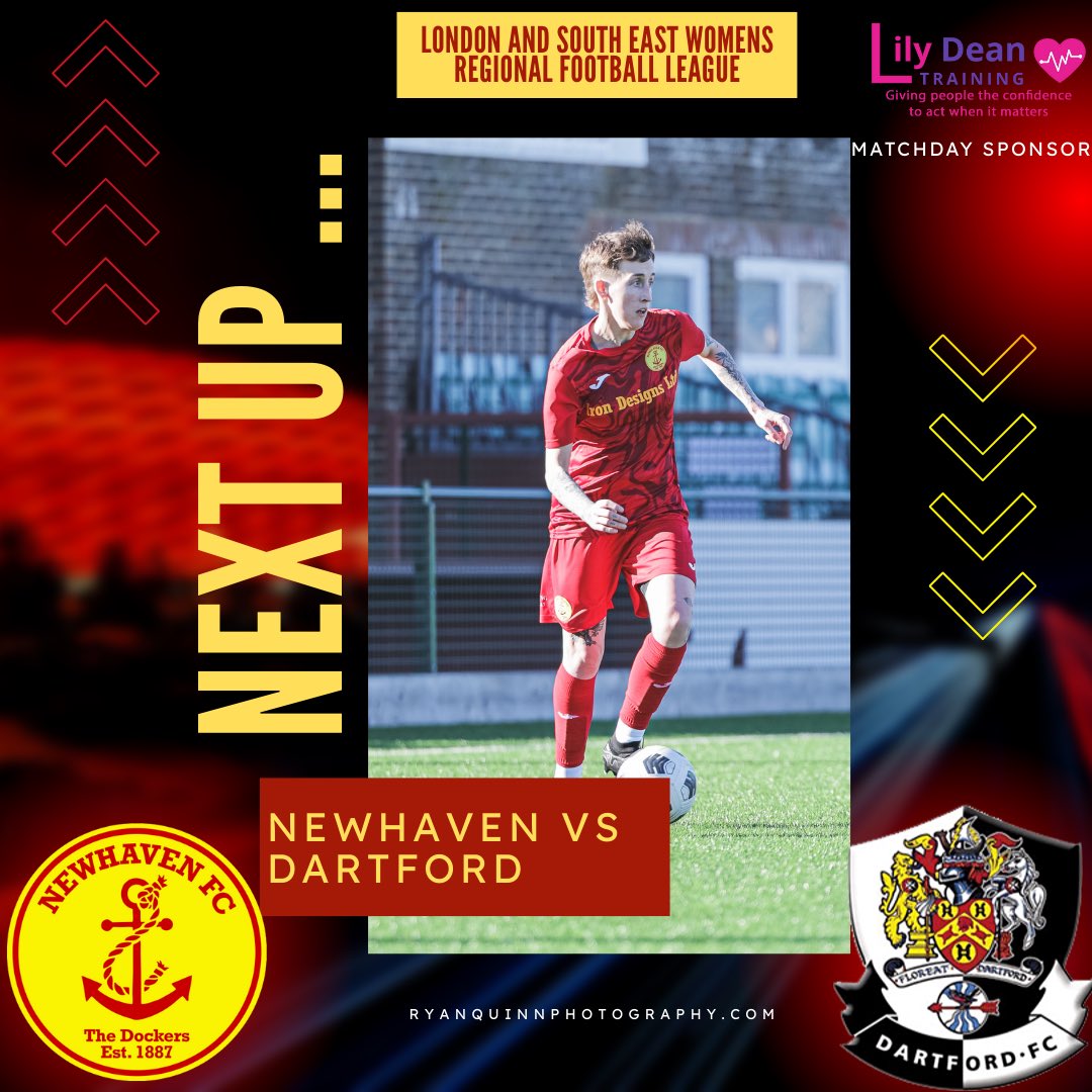 NewhavenLadies's tweet photo. ⚽️🔴🟡 COMING UP!

The Dockers welcome Dartford to The Trafalgar Ground for the opening game of the 2025/26 season.

⏰ 2:30pm KO
🏟️ The Trafalgar Ground, BN9 9DA
🎟️ £5 Adults, £3 Concessions
📍Premier Div

Buy tickets here or pay on the gate - https://t.co/gHSwvrikz6

#COYD https://t.co/zenxpx4Wdo