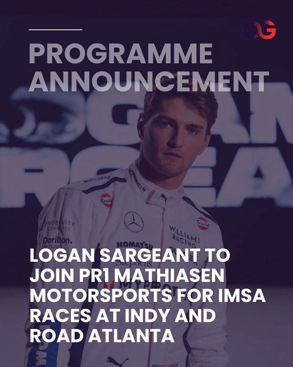OGMM (@og_mmanagement) on Twitter photo ποΈ Logan Sargeant to join <a href="/PR1Motorsports/">PR1 Mathiasen Motorsports</a> for final two <a href="/IMSA/">IMSA</a> races - Indy and Petit Le Mans!
Canβt wait to see how Logan gets on alongside Naveen Rao and Benjamin Pedersen.
#OGMM
πΈ <a href="/richardpardon/">Richard Pardon</a> ποΈ Logan Sargeant to join <a href="/PR1Motorsports/">PR1 Mathiasen Motorsports</a> for final two <a href="/IMSA/">IMSA</a> races - Indy and Petit Le Mans!
Canβt wait to see how Logan gets on alongside Naveen Rao and Benjamin Pedersen.
#OGMM
πΈ <a href="/richardpardon/">Richard Pardon</a>