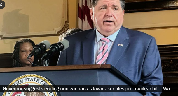 Illinois governor J.B. Pritzker has had a change of heart and now supports lifting the state's moratorium on building large nuclear plants.  Article link in reply.

He vetoed a bill to lift the state's nuclear construction moratorium in 2023.  After negotiations, he signed a bill