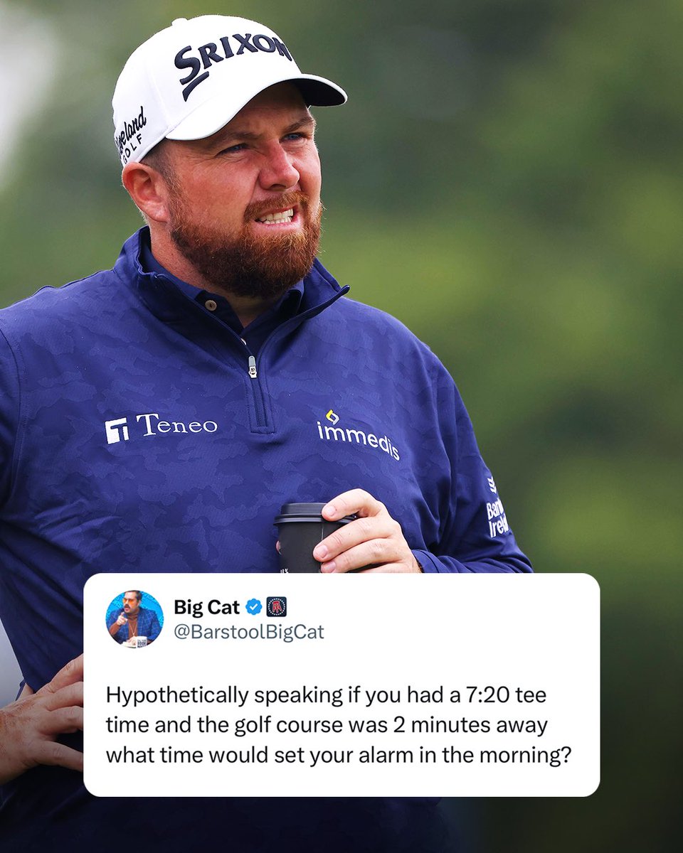 ForePlayPod's tweet photo. 7:20am tee time, what time are you setting your alarm? @BarstoolBigCat https://t.co/J6fGVlI4HA