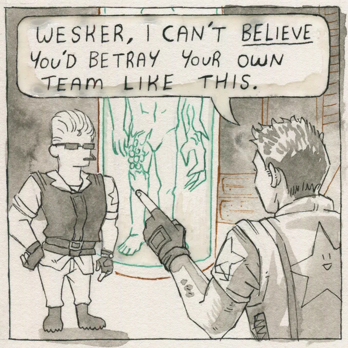 preview to the next comic ✨

how could Wesker do this to his team 