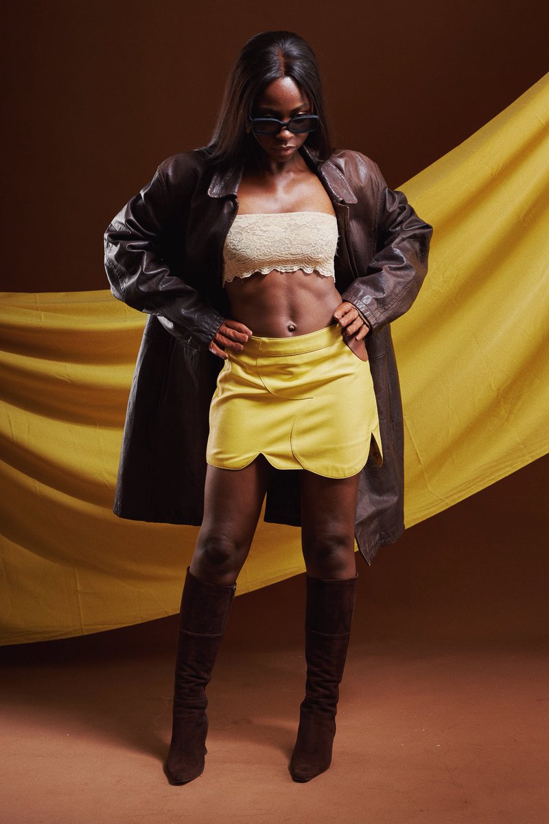_hasheem's tweet photo. The Bina Leather Skirt from the Flowerboy Collection 🌼 https://t.co/YJqfGRRl9X
