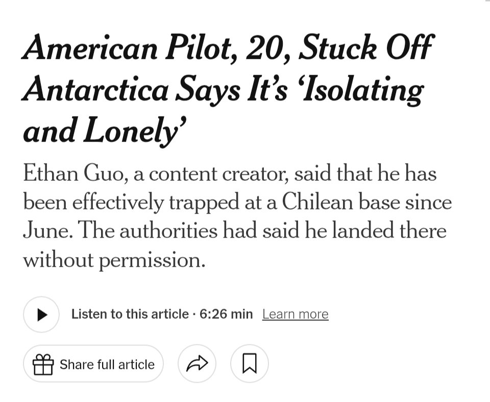 "Isolating and Lonely" you say? Could've learned that from a five minute reading of the Antarctica wikipedia page before you left my guy.