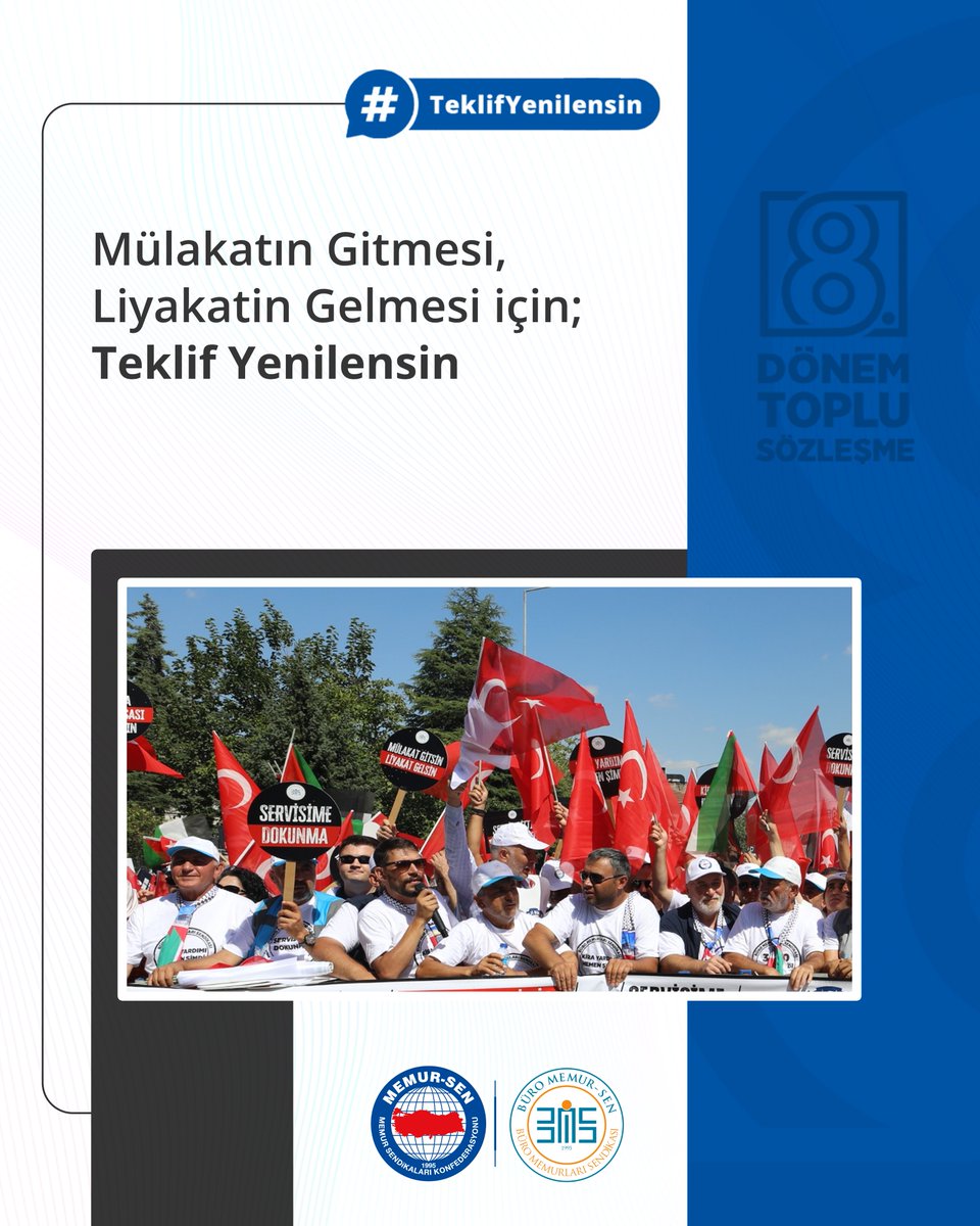 Mülakatın Gitmesi, Liyakatin Gelmesi için;
#TeklifYenilensin